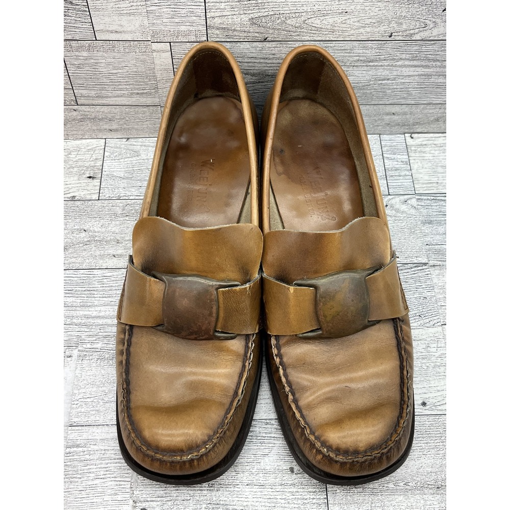 Vintage Bass Weejuns Shoes Women Size 7.5M Leather Loafers Slip On Penny Moc 90s - Picture 9 of 11